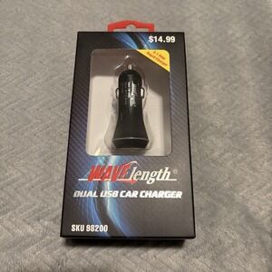 Wavelength Dual USB Car Charger Black
